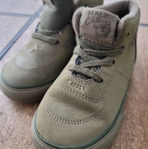 Toddler Vans Pro Skate Shoes Army green hightops